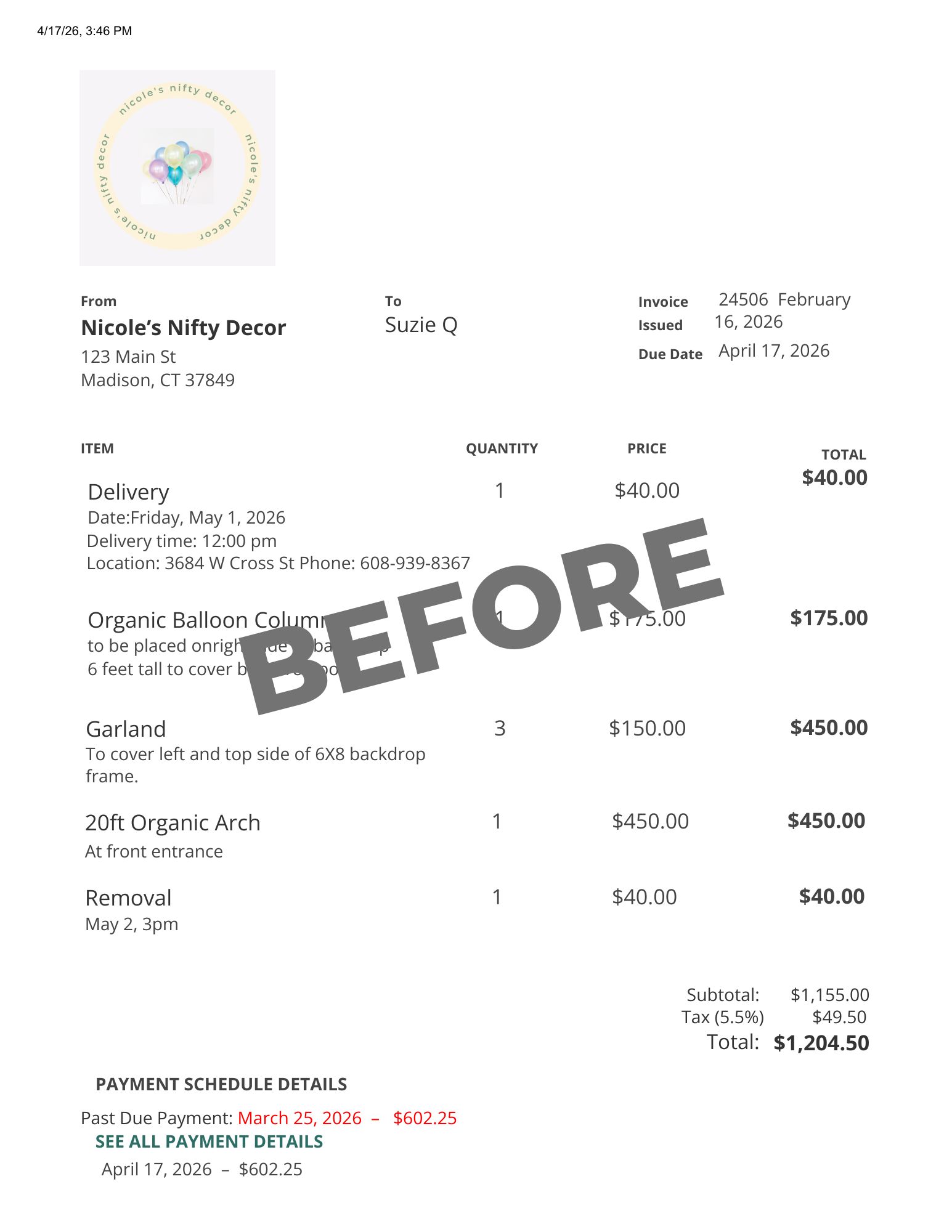 invoice before processing with Invoice Incognito
